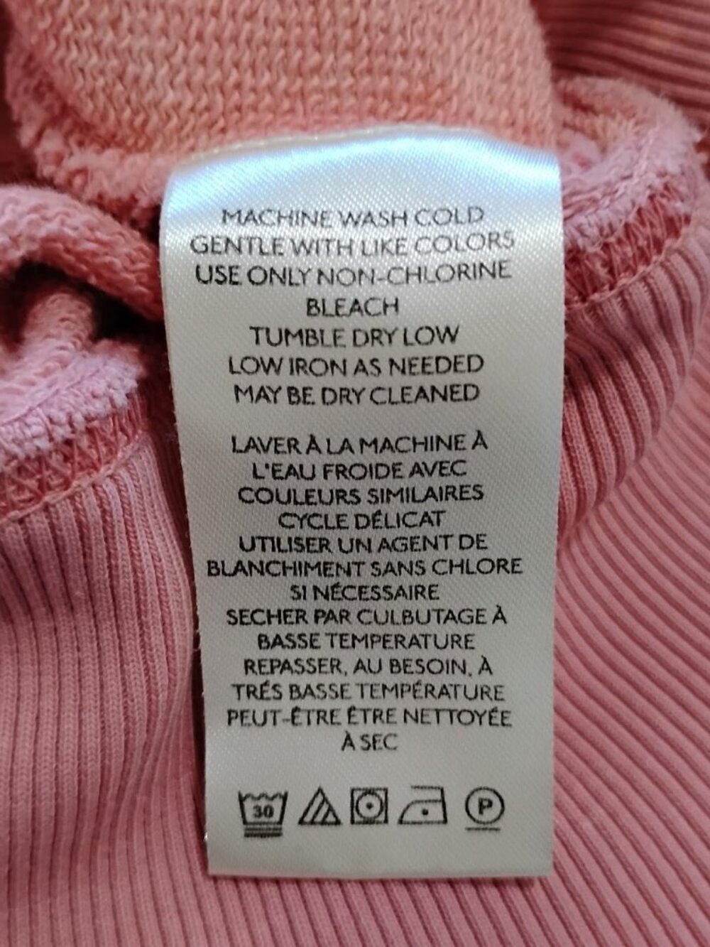 Pilcro Women's Soft Pink Tie-Dye Oversized Fit Tech Pullover Hoodie Size L - Picture 5 of 5